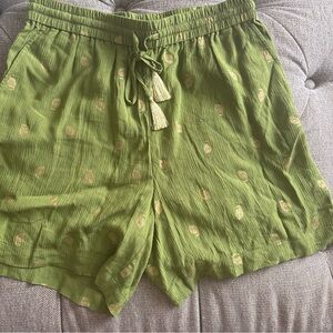 BODEN Bembridge Green Pull On Drawstring Shorts Size 8 Tassels